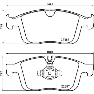 Тормозные колодки передние BREMBO p86026