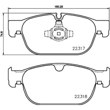 Тормозные колодки передние BREMBO p86027