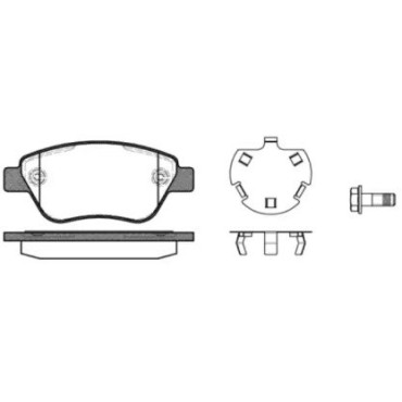 Тормозные колодки передние с датчиком WOKING p958330