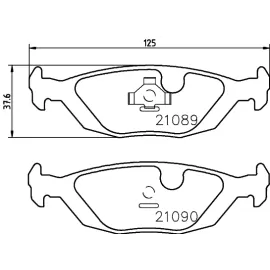 Тормозные колодки дисковые Pagid t1040
