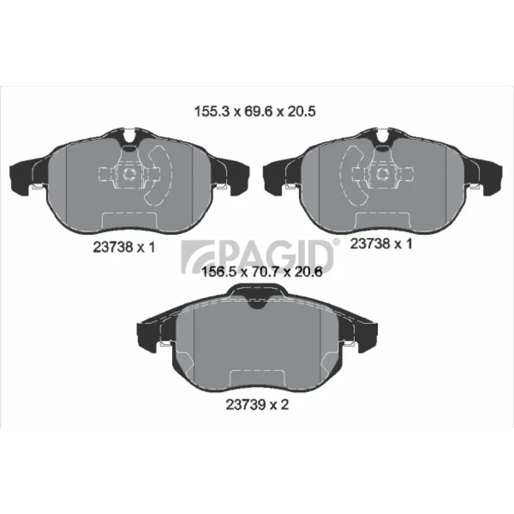 Гальмові колодки PAGID t1234