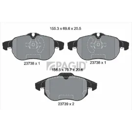 Гальмові колодки PAGID t1234