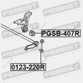 Втулка заднего стабилизатора Febest pgsb407r