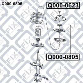 Подшипник опоры переднего амортизатора Q-FIX q0000805