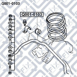 Втулка заднего стабилизатора Q-FIX q0010103