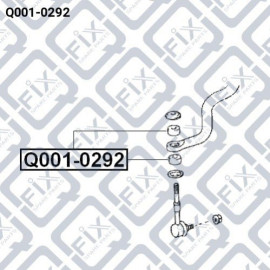 Втулка стійки переднього стабілізатора Q-FIX q0010292
