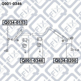 Втулка переднего стабилизатора Q-FIX q0010346