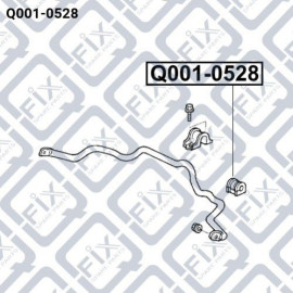 Втулка переднего стабилизатора Q-FIX q0010528