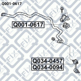 Втулка переднего стабилизатора Q-FIX q0010617