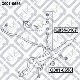 Втулка переднего стабилизатора Q-FIX q0010656