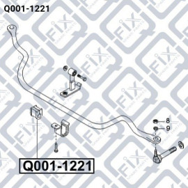 Втулка переднього стабілізатора Q-FIX q0011221