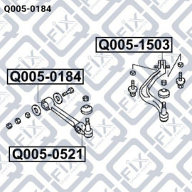 Сайлентблок задній прямого важеля Q-FIX q0050184