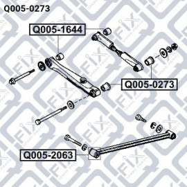 Сайлентблок задней поперечной тяги Q-FIX q0050273