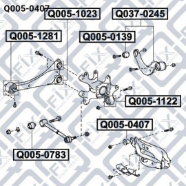 Сайлентблок заднего рычага Q-FIX q0050407