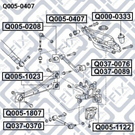 Сайлентблок заднего рычага Q-FIX q0050407