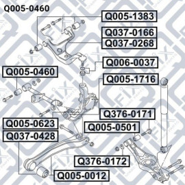Сайлентблок заднего поперечного рычага Q-FIX q0050460