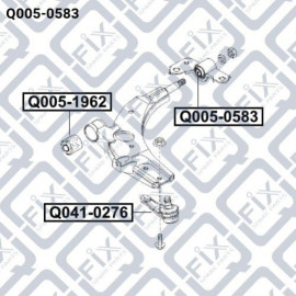 Сайлентблок задній переднього важеля без кронштейна Q-FIX q0050583