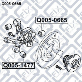 Сайлентблок задней цапфы Q-FIX q0050665