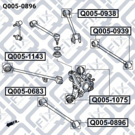 Сайлентблок задней тяги Q-FIX q0050896