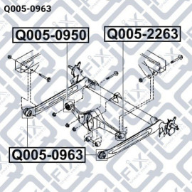 Сайлентблок задньої балки Q-FIX q0050963