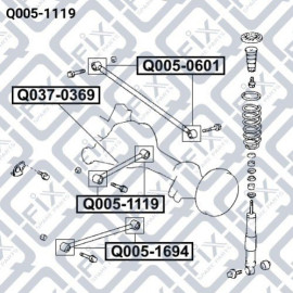 Сайлентблок заднего продольного рычага Q-FIX q0051119