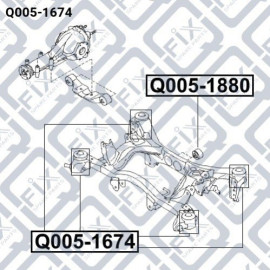 Сайлентблок задней балки Q-FIX q0051674