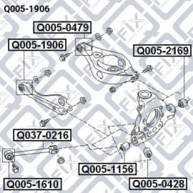Сайлентблок задней подвески Q-FIX q0051906