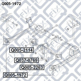 Сайлентблок задней балки Q-FIX q0051972