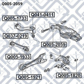 Сайлентблок заднего рычага Q-FIX q0052059