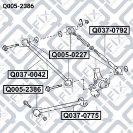 Сайлентблок заднего продольного рычага Q-FIX q0052386