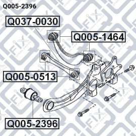 Сайлентблок задней подвески Q-FIX q0052396