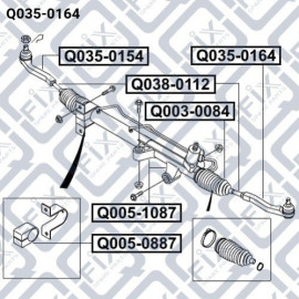 Наконечник рульової лівий Q-FIX q0350164