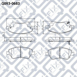 Колодки гальмівні передні дискові Q-FIX q0930683