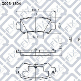 Колодки гальмівні задні дискові Q-FIX q0931304