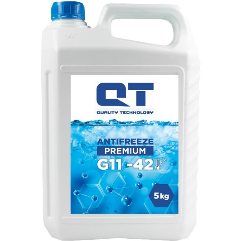 Охлаждающая жидкость QT Premium, G11 синий, 5л QT-OIL qt513425