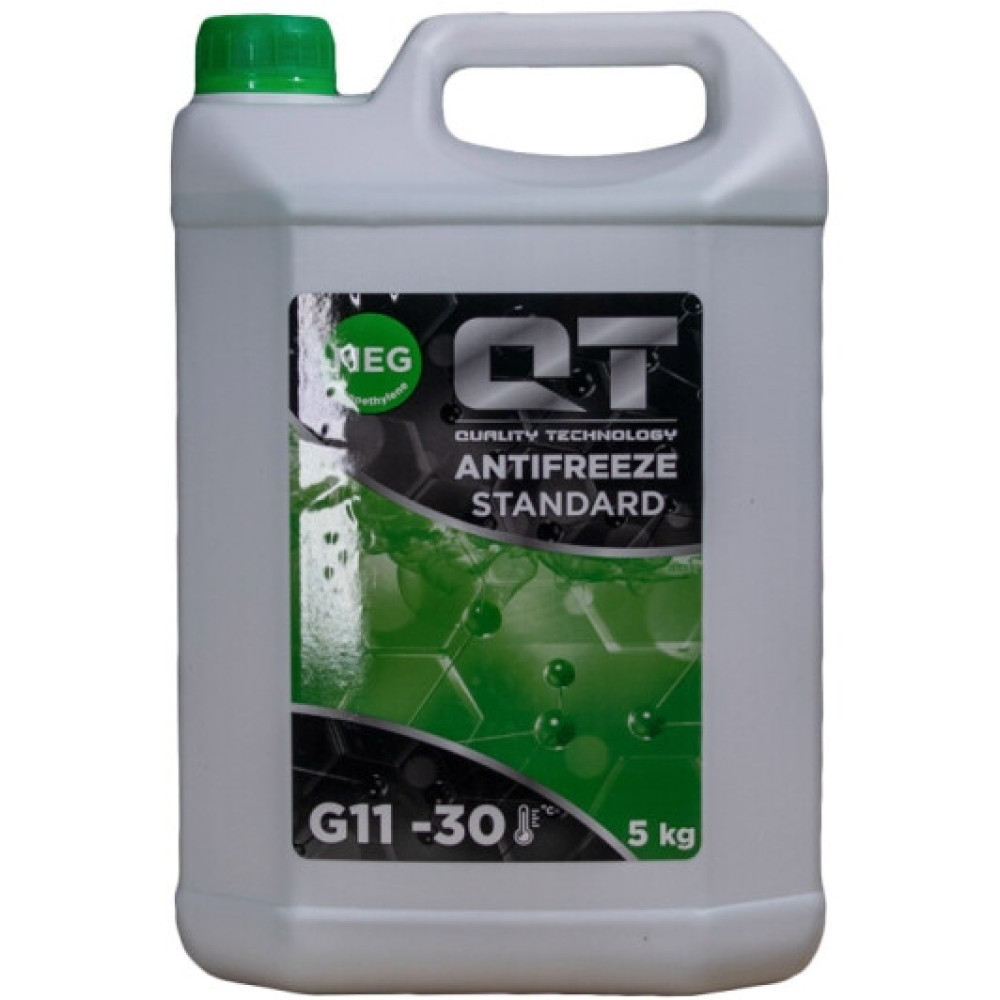 Антифриз QT MEG STANDARD -30 G11 зелений 5кг QT-OIL qt552305
