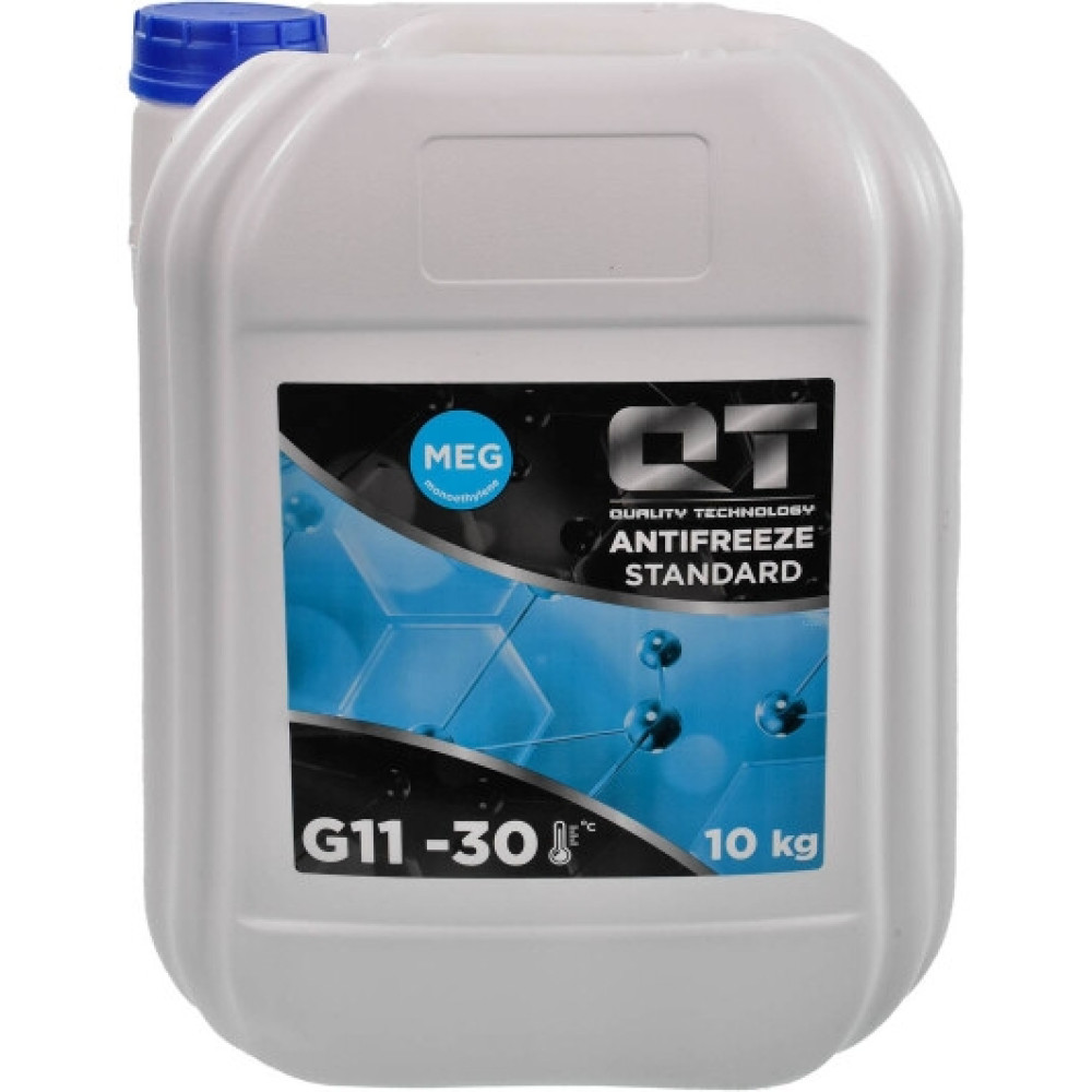 Антифриз QT MEG STANDARD -30 G11 синій 10кг QT-OIL qt5533010