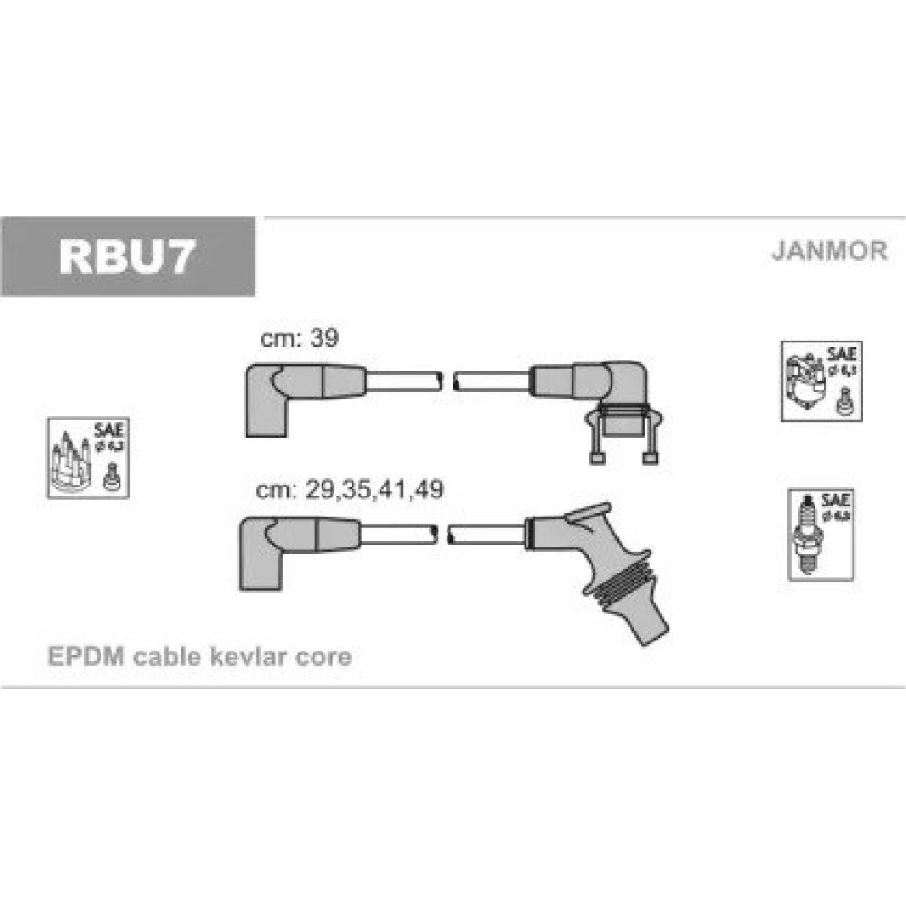 Комплект проводов Janmor rbu7