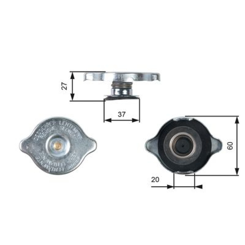 Крышка радиатора GATES rc217