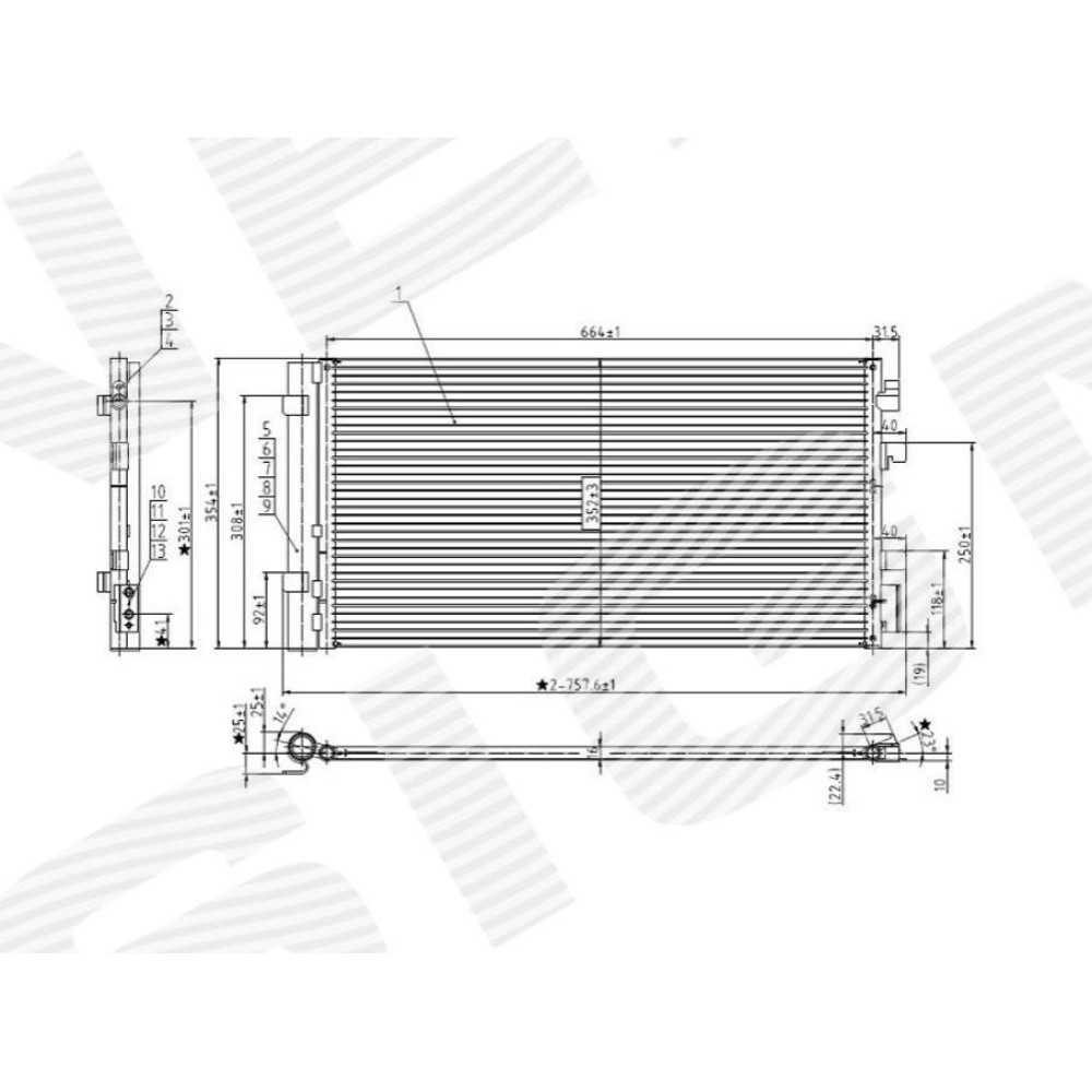Радіатор кондиціонера SIGNEDA rc940259