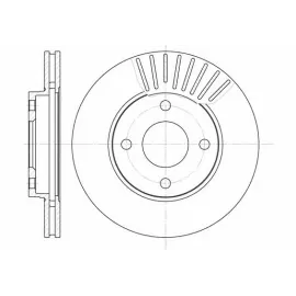Remsa 657510 Тормозной диск передний вентилируемый Remsa 657510