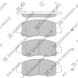 Комплект гальмівних колодок Sangsin sp1231