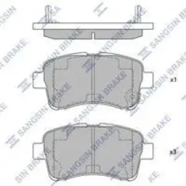 Комплект гальмівних колодок Sangsin sp1633