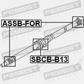 Подшипник подвесной карданного вала Febest sbcbb13