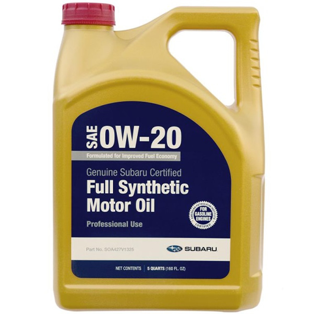 Масло моторное (ENGINE OIL 0W-20 SP), 4.73L SUBARU soa427v1325