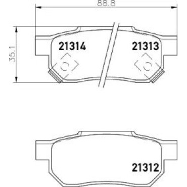 Тормозные колодки Pagid t0034