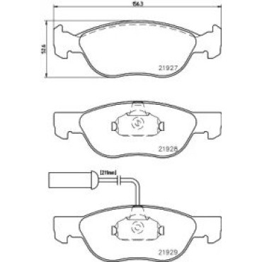 Гальмові колодки Pagid t1095