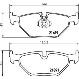 Тормозные колодки Pagid t1104