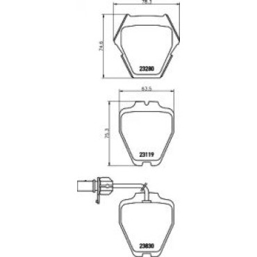 Тормозные колодки Pagid t1205