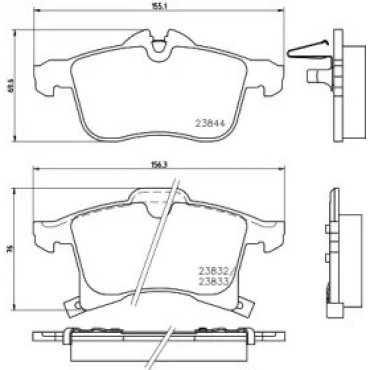 Гальмові колодки Pagid t1225